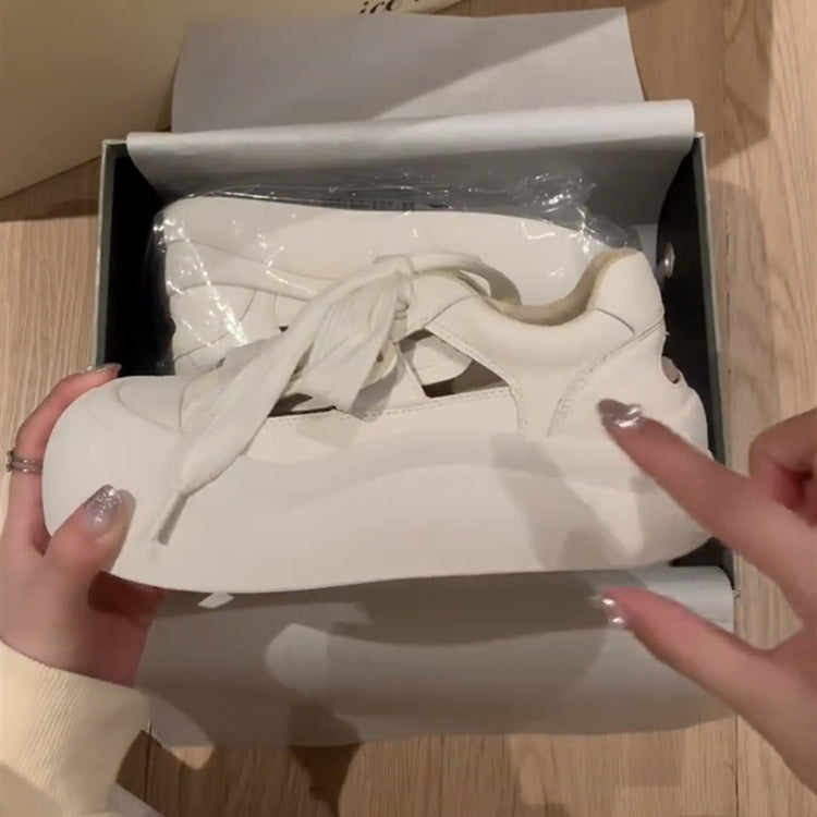 Damen Sneaker mit modischem Plateau und atmungsaktiver Konstruktion EB