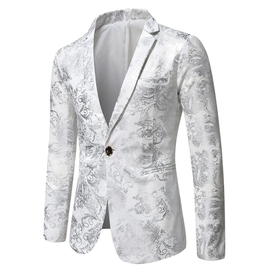 Damen eleganter Blazer mit floralem 3D-Design EB