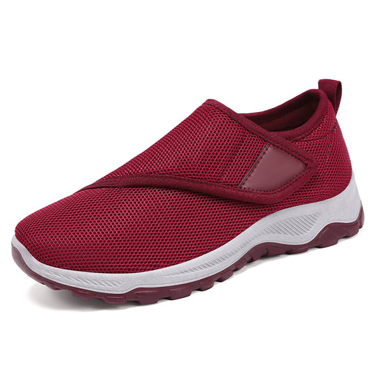 Damen nan atmungsaktive Slip-On Sneaker mit Klettverschluss und gedämpfter EVA-Zwischensohle EB