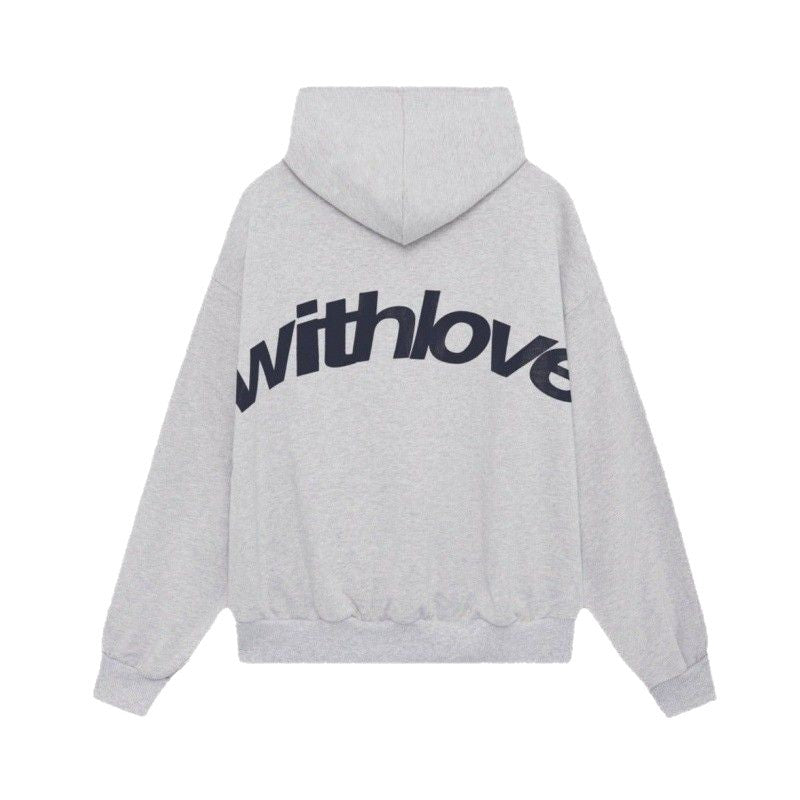 Unisex nan oversized Kapuzenpullover mit großflächigem Rückenprint, Kängurutasche und gerippten Bündchen EB