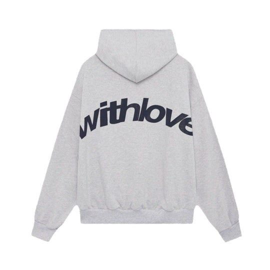 Unisex nan oversized Kapuzenpullover mit großflächigem Rückenprint, Kängurutasche und gerippten Bündchen EB