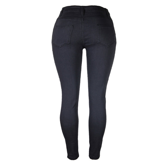 Damen nan hochgeschnittene Sculpt-Skinny-Jeans mit formendem Stretchbund und klassischem Five‑Pocket‑Schnitt EB