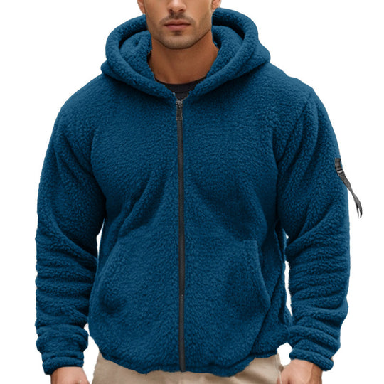 Herren Fleecekapuzenpullover mit ergonomischem Schnitt und praktischen Reißverschlusstaschen EB