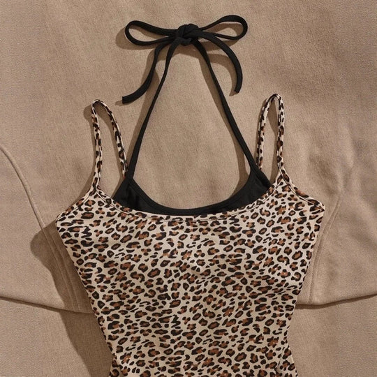 Damen Leichtes Oberteil mit Leopardenmuster EB