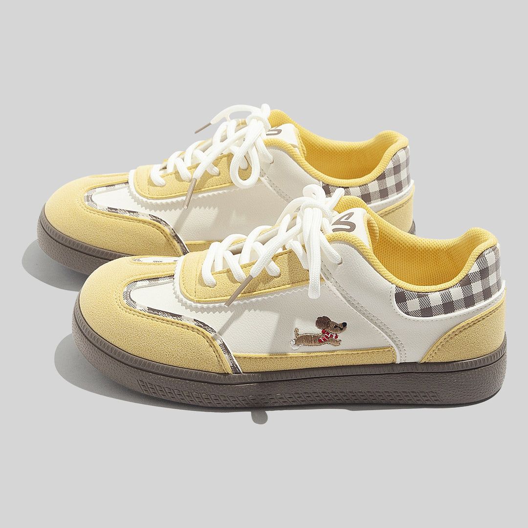 Damen modische Sneakers mit verspieltem Hunde-Design und bequemer Dämpfung EB