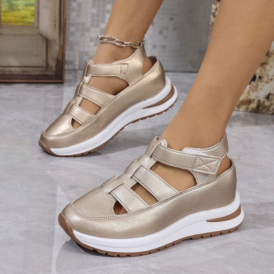Damen Sportliche Sandalensneaker mit atmungsaktiver Oberflächenstruktur und flexiblem Komfortfutter EB