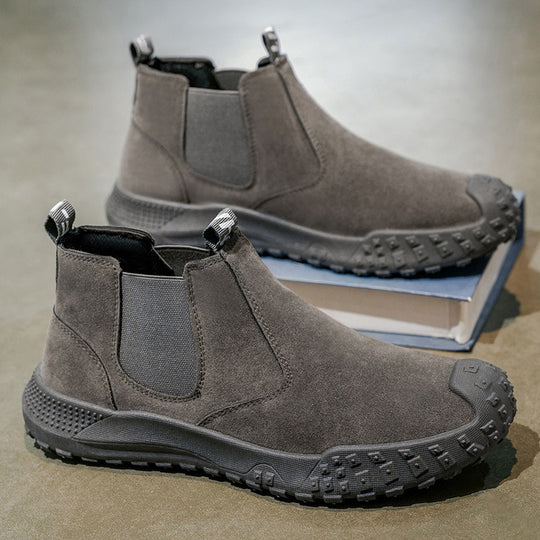 Damen Chelsea Stiefel aus hochwertigem Wildleder mit wasserdichter Sohle und rutschfestem Profil EB