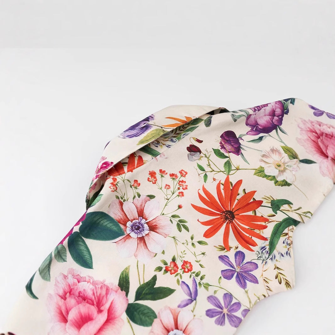 Damen Bluse mit floralem Muster und modernem Schnitt EB