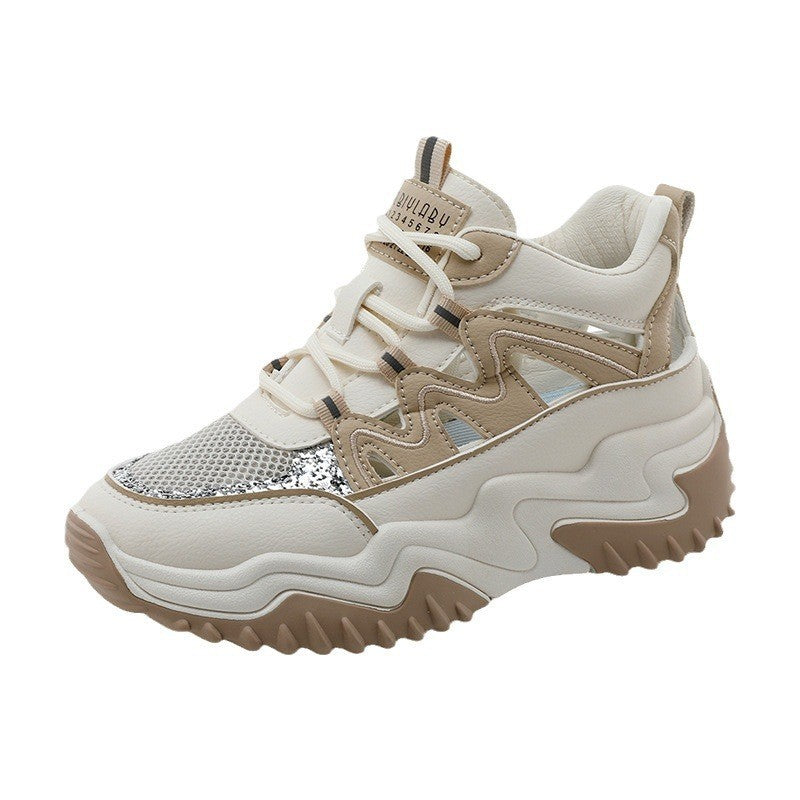 Damen Sportliche Chunky Sneakers mit atmungsaktiver Mesh-Oberfläche und robustem Profil EB