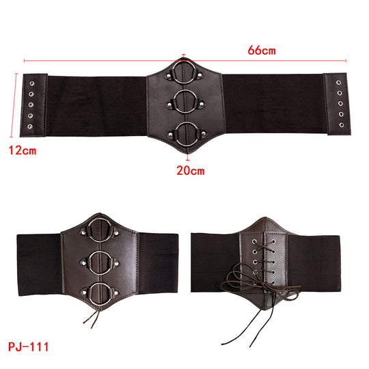 Damen Rock mit asymmetrischen fransigen Details und eleganter Spitzenborte EB