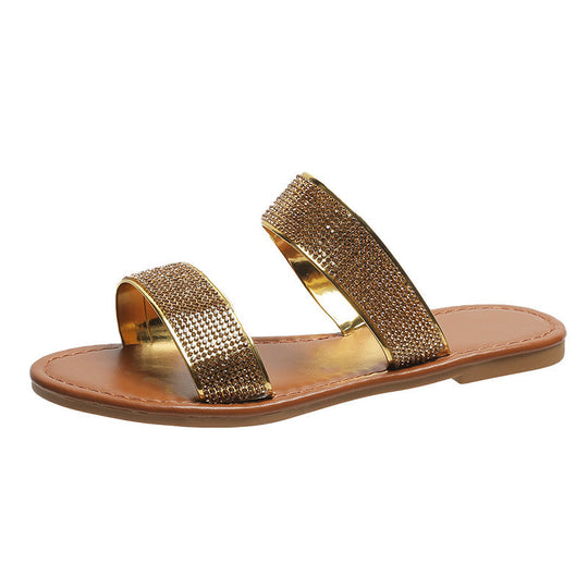 Damen Glitzernde Riemchen-Sandalen mit elegantem Design und komfortablem Fußbett EB