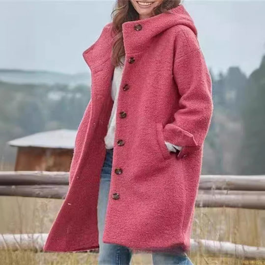 Damen Oversized Wollmantel EB