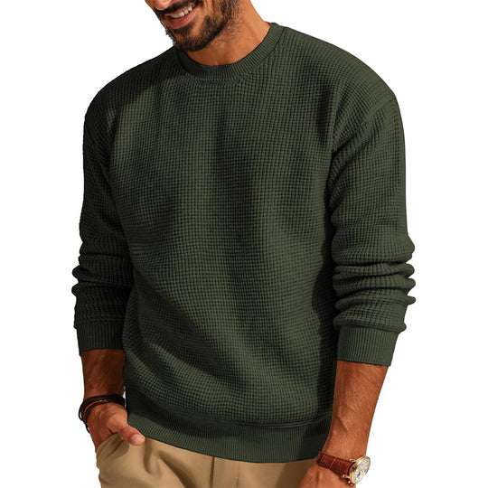 Herren Strukturierter Sweatshirt mit Rundhalsausschnitt EB
