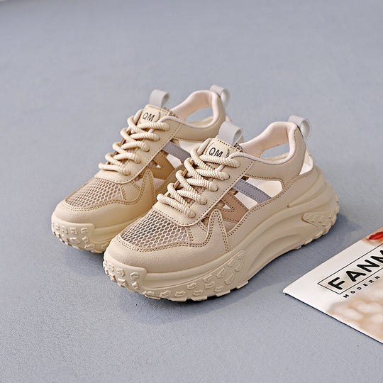 Damen Sportliche Chunky Sneakers mit atmungsaktivem Obermaterial und rutschfester Sohle EB