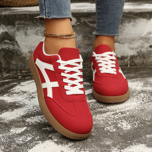 Damen Sneakers im sportlichen Retro-Design mit rutschfester Sohle EB