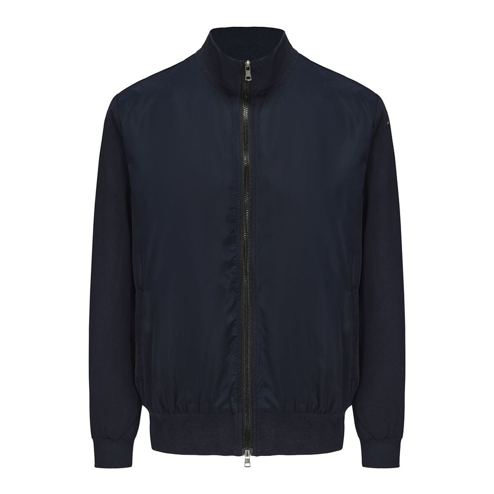 Herren sportliche Übergangsjacke mit modernem Stehkragen und elastischen Bündchen EB
