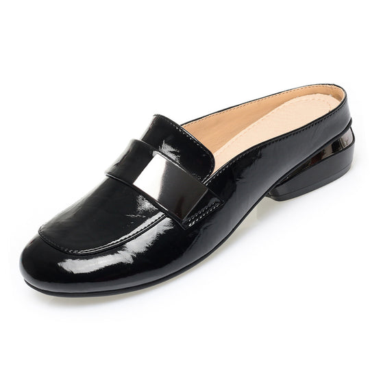 Damen Elegante Slipper mit modischem Dekor und komfortablem Blockabsatz EB