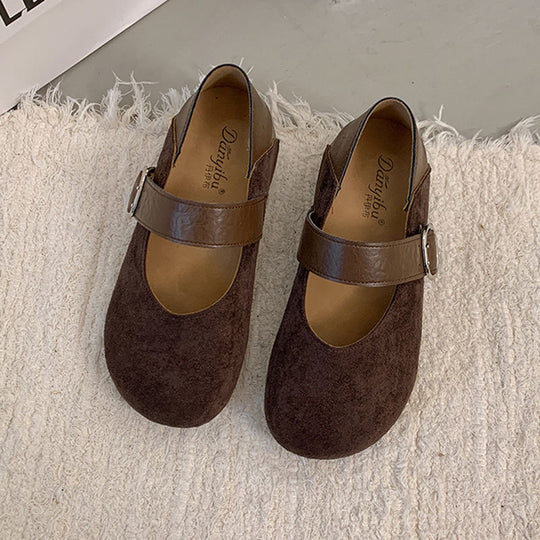 Damen Mary-Jane Schuhe mit modischem Leoprint und komfortablem Riemen EB