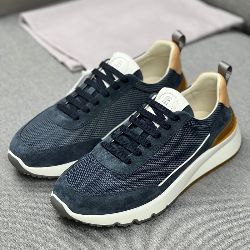 Damen modische Sneakers mit atmungsaktiver Mesh-Oberfläche und eleganten Akzenten EB