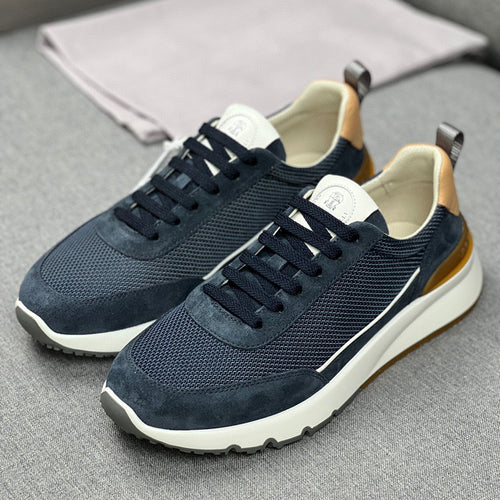 Damen modische Sneakers mit atmungsaktiver Mesh-Oberfläche und eleganten Akzenten EB