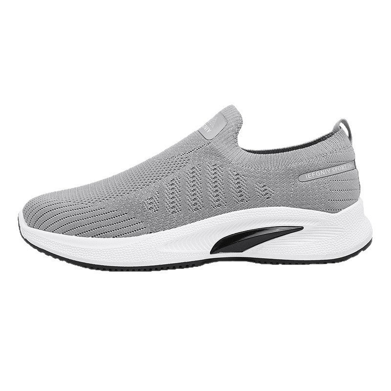 Damen Bequeme Slip-On Sneakers mit atmungsaktivem Strickobermaterial EB