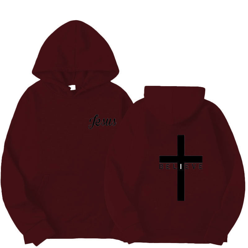 Damen Kapuzenpullover mit motivierendem Glaubensdesign und bequemer Passform EB