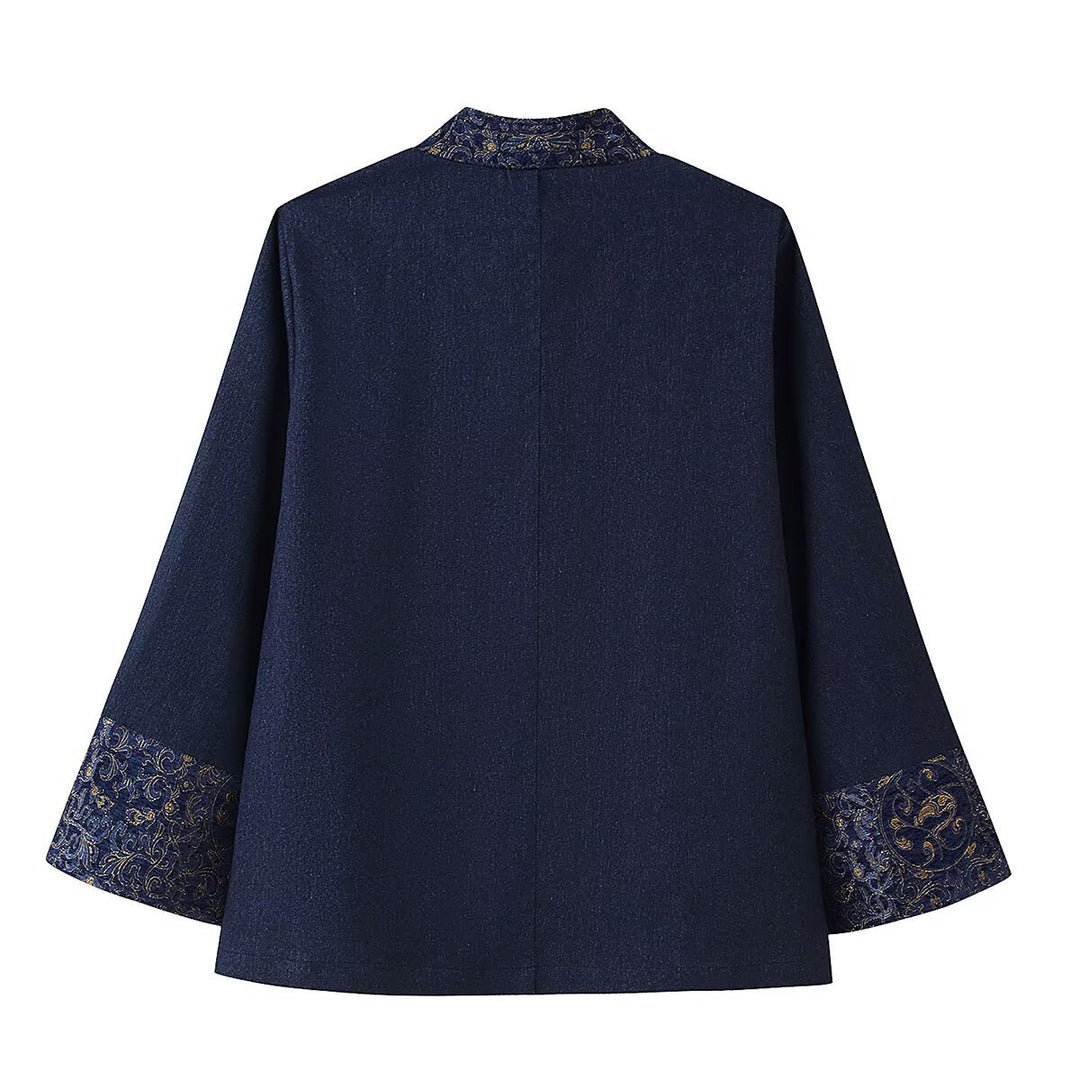Damen elegante Jacke mit verzierten Ärmeln EB