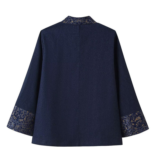 Damen elegante Jacke mit verzierten Ärmeln EB