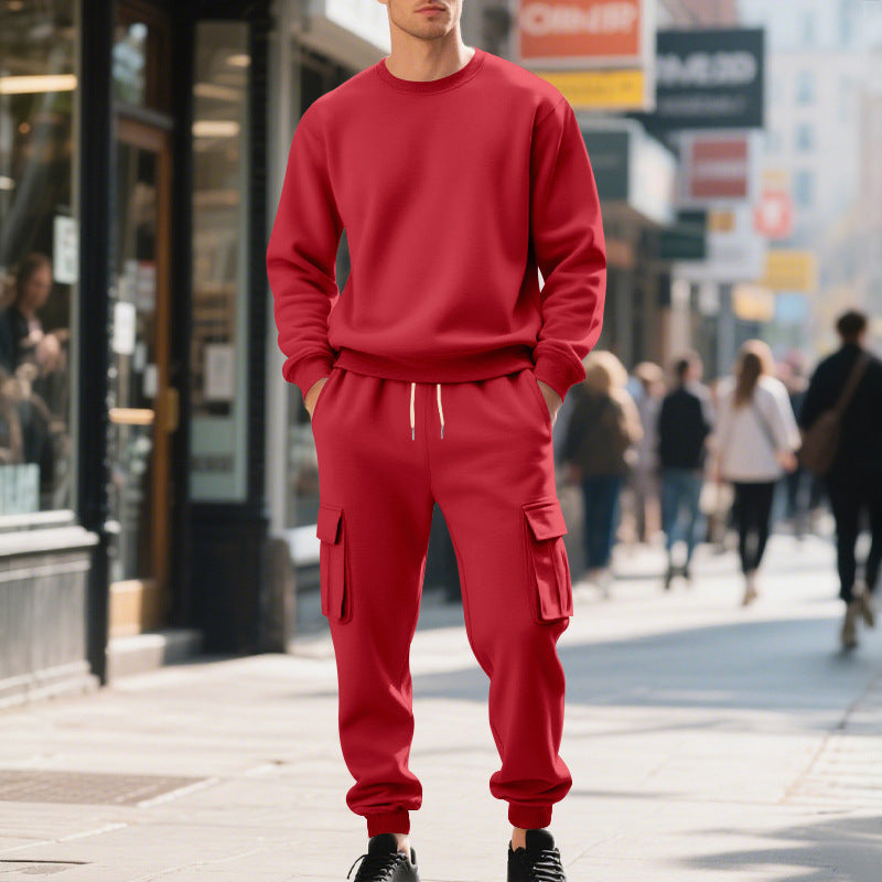 Herren lässiges Sweatshirt und Cargo-Hose Set EB