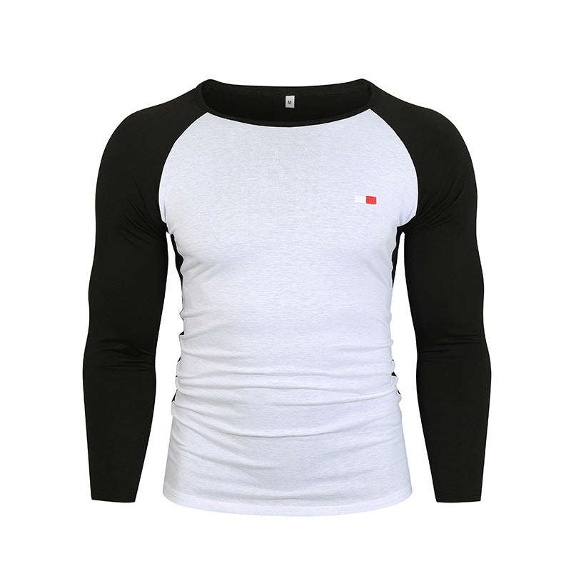 Herren Langarm-T-Shirt mit Raglanärmeln und hochwertiger Baumwolle EB