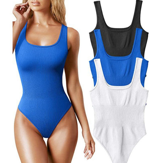 Damen Stylischer Einteiler mit Rippstruktur EB