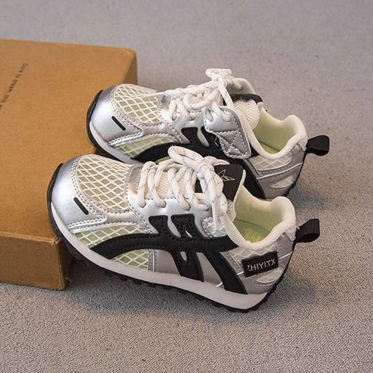 Damen sportliche Sneakers mit atmungsaktivem Netzobermaterial und elastischem Verschluss EB
