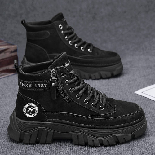 Damen Modische High-Top Stiefel mit robustem Profil und innovativem Verschlusssystem EB