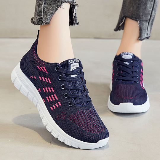 Damen Sportliche und atmungsaktive Sneakers mit elastischem Obermaterial EB