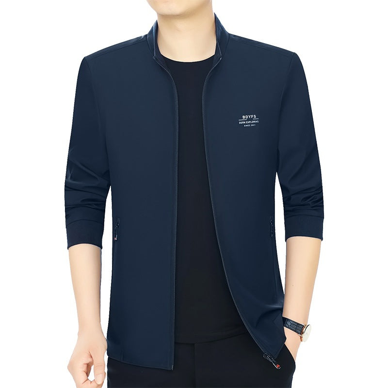 Herren Feldjacke mit Kontrast-Einsätzen und Brust-Reißverschlusstasche EB