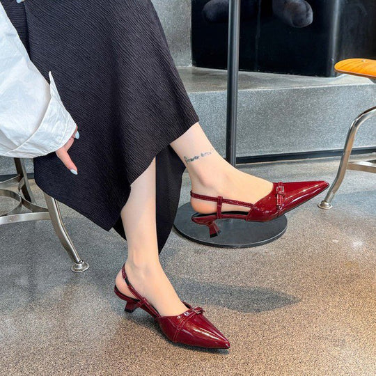 Damen Sling-Ballerinas mit modischem Riemchen und eleganter Kappe EB