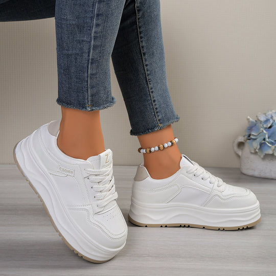 Damen Plattform-Sneaker mit bequemer dämpfender Sohle und modischem Design EB