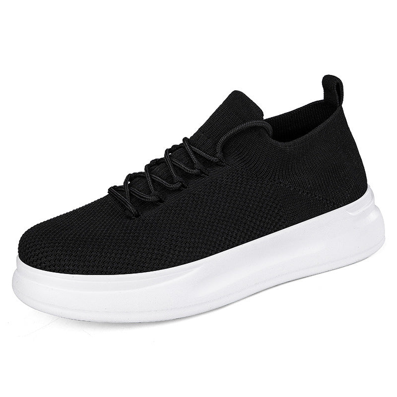 Damen nan elastischer Strick-Slip-on Sneaker mit viskoelastischer Fußbett-Einlage und dämpfender Plateau-Laufsohle EB
