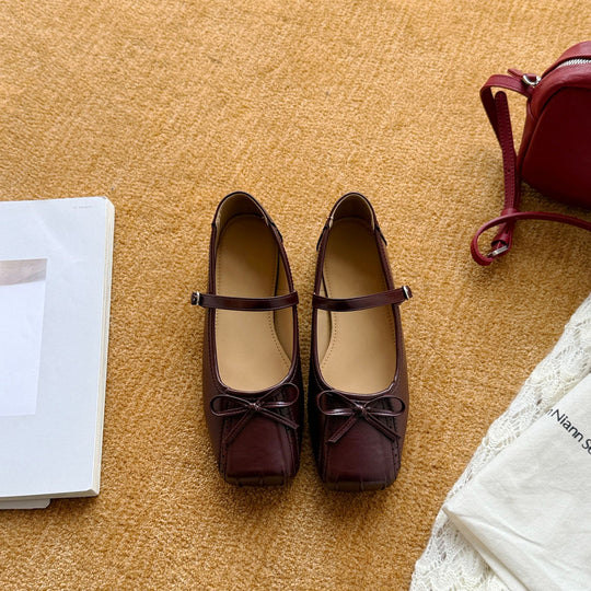 Damen Zarte Ballerinas mit Schleifen und dekorativem Design EB
