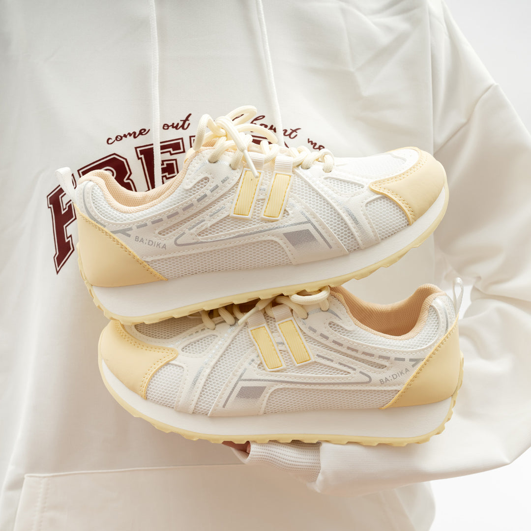 Damen Trendige Sneakers mit atmungsaktiver Mesh-Oberfläche und rutschfester Sohle EB