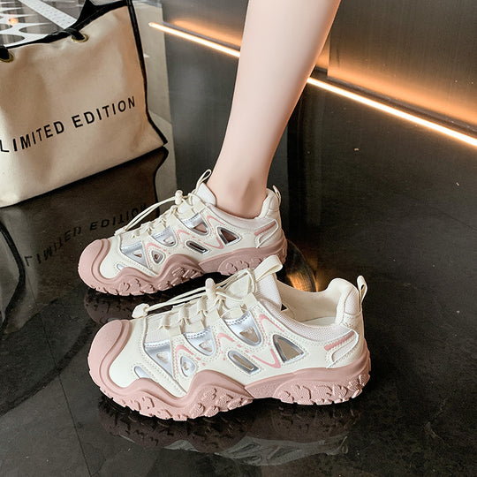 Damen Sportliche Sneaker mit atmungsaktiver Mesh-Oberfläche und rutschfester Sohle EB