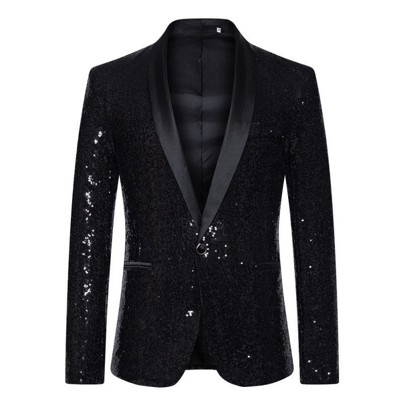 EB Herren Pailletten-Blazer mit Schalkragen