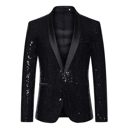 EB Herren Pailletten-Blazer mit Schalkragen