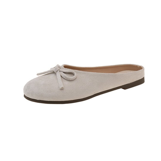 Damen elegante Mules mit dekorativem Schleifenakzent EB