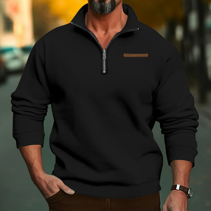Herren Fleece Sweatshirt mit Reißverschluss EB