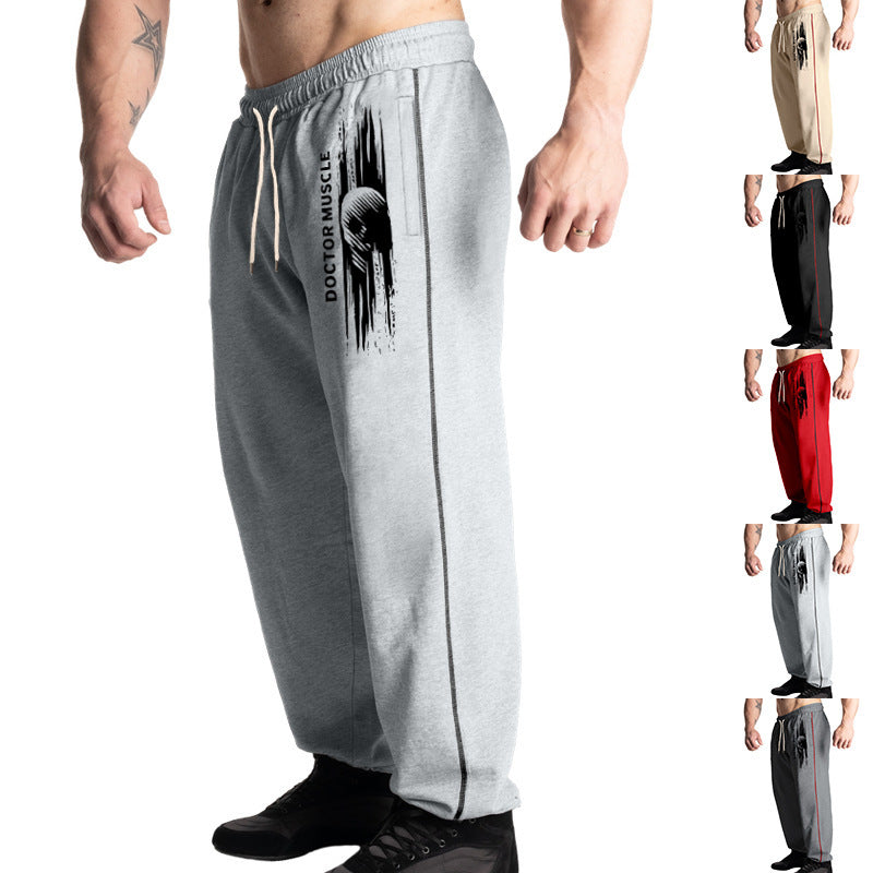 Herren Bequeme Sportjogginghose mit seitlichen Taschen und verstellbarem Kordelzug EB