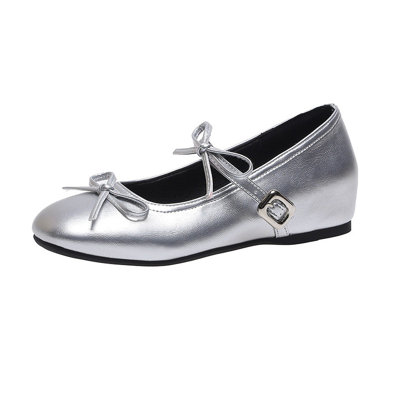 Damen Elegante Ballerinas mit modischem Riemen und Punkte-Design EB