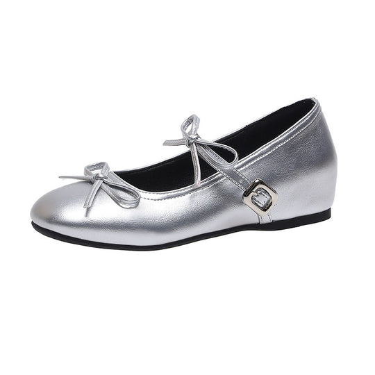 Damen Elegante Ballerinas mit modischem Riemen und Punkte-Design EB