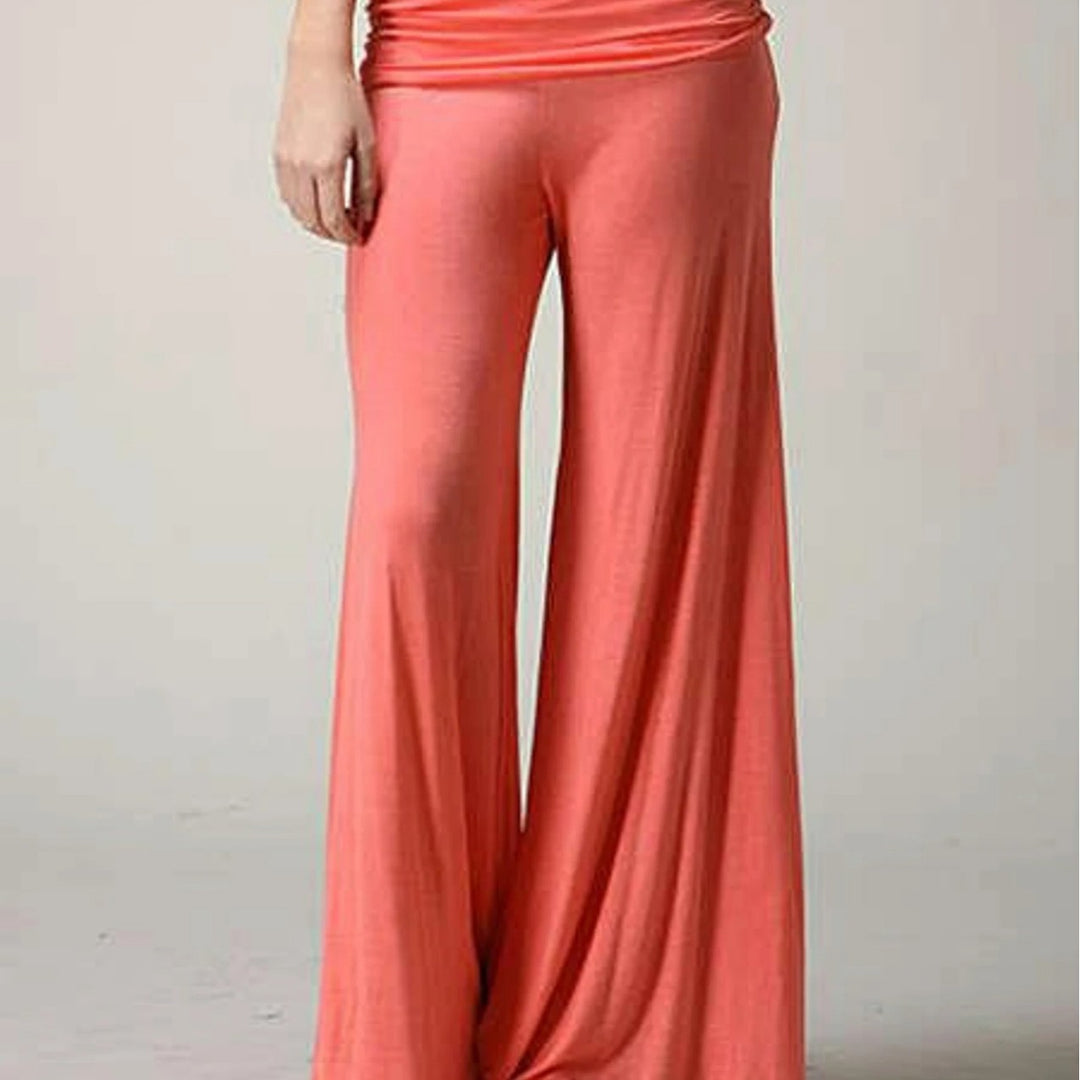 Damen weite Jersey-Hose mit hohem Bund EB
