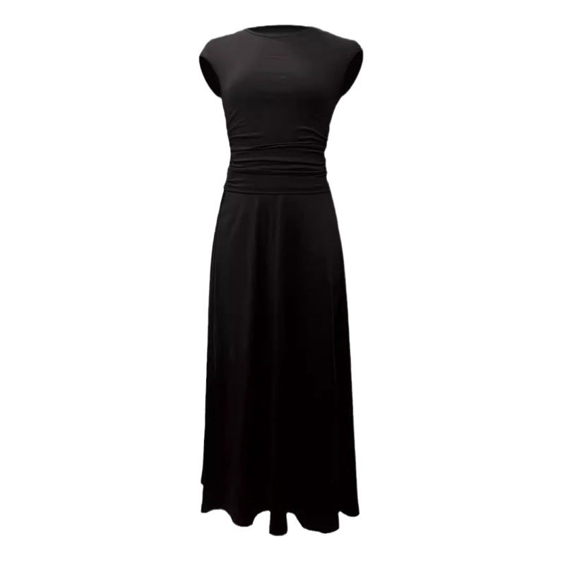 Damen Elegantes Maxikleid mit tailliertem Oberteil und fließendem Rock EB